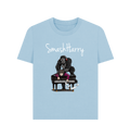 Milky Blue Printed T-shirt Front