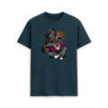 Denim Blue Printed T-shirt Front