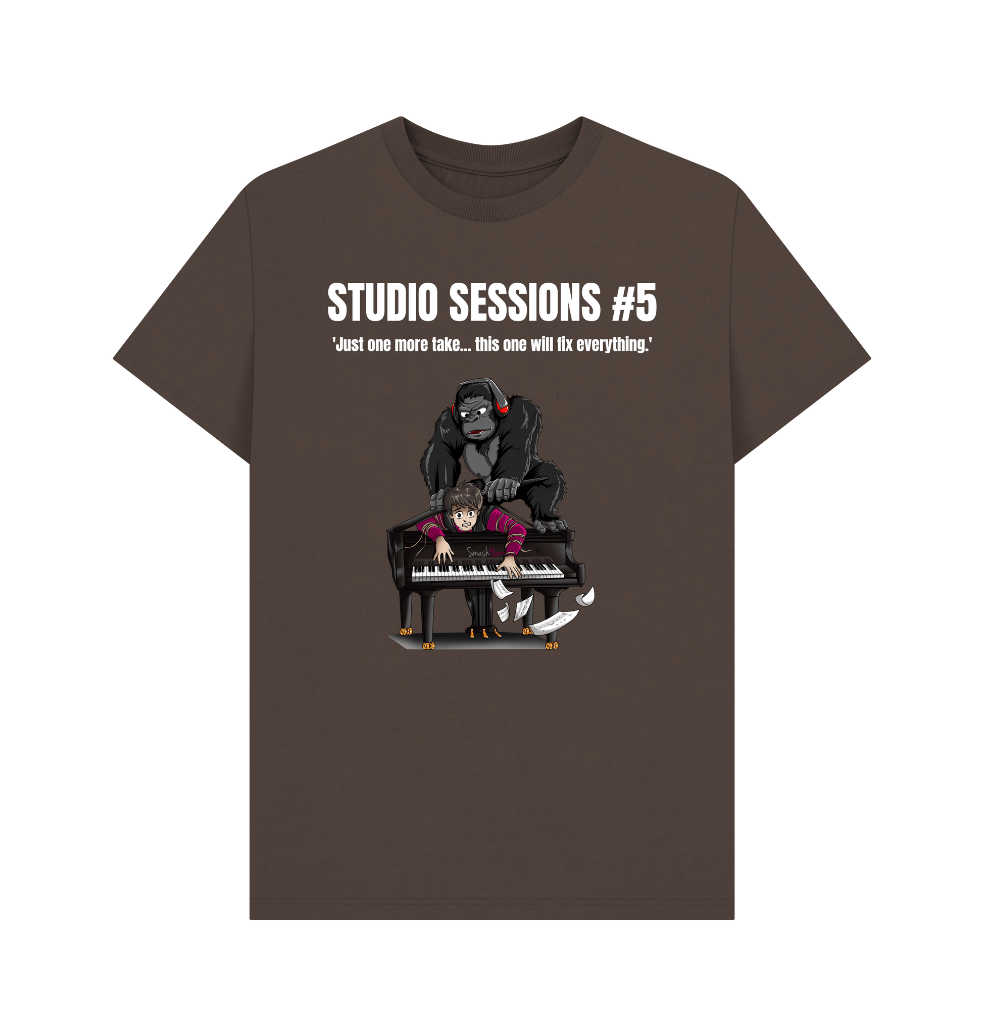 Chocolate Printed T-shirt Front