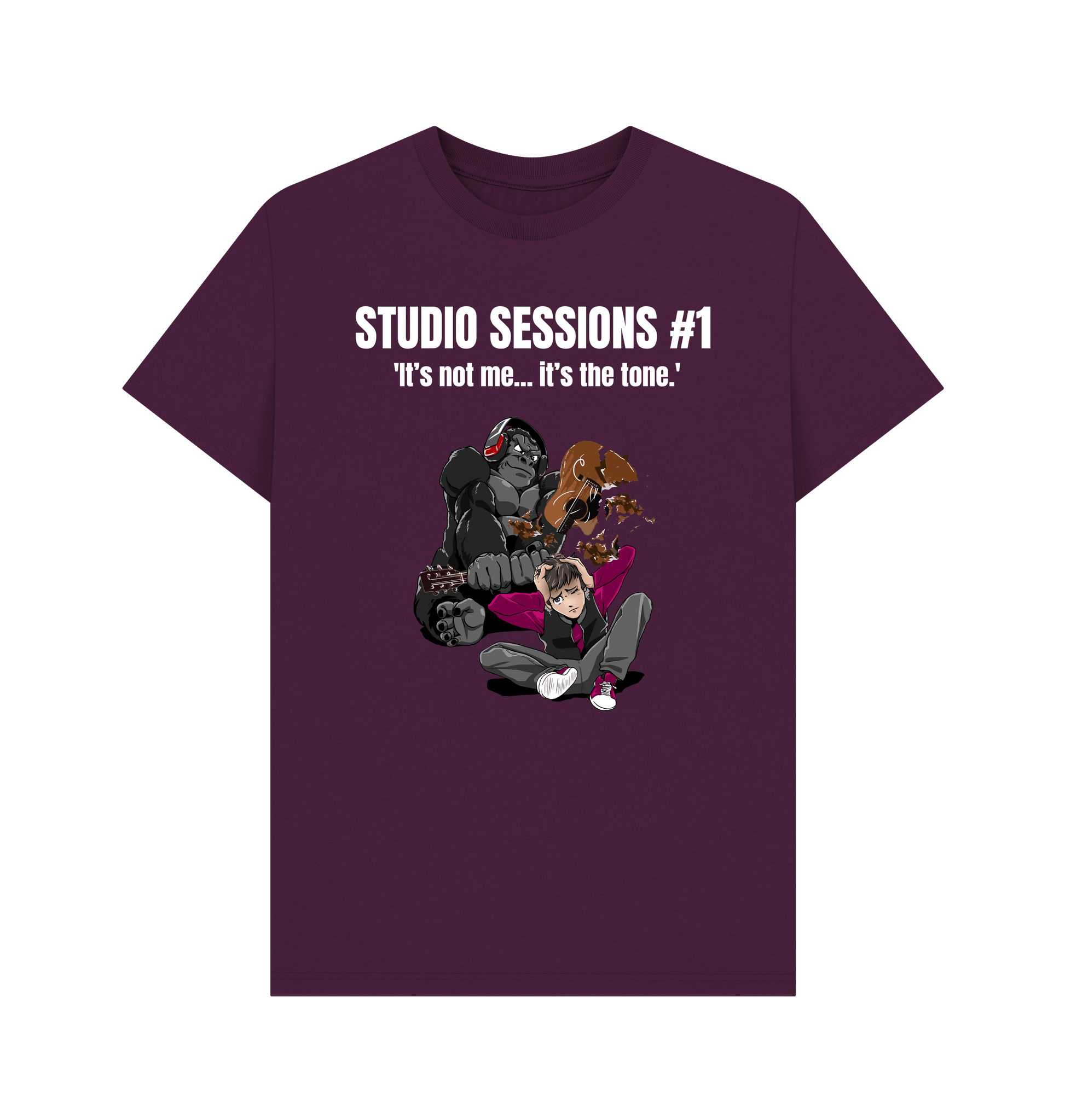 Purple Printed T-shirt Front