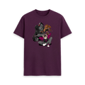 Purple Printed T-shirt Front