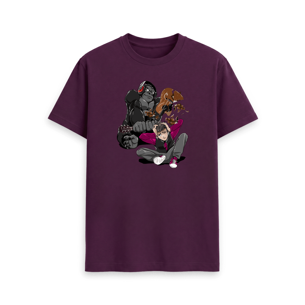 Purple Printed T-shirt Front