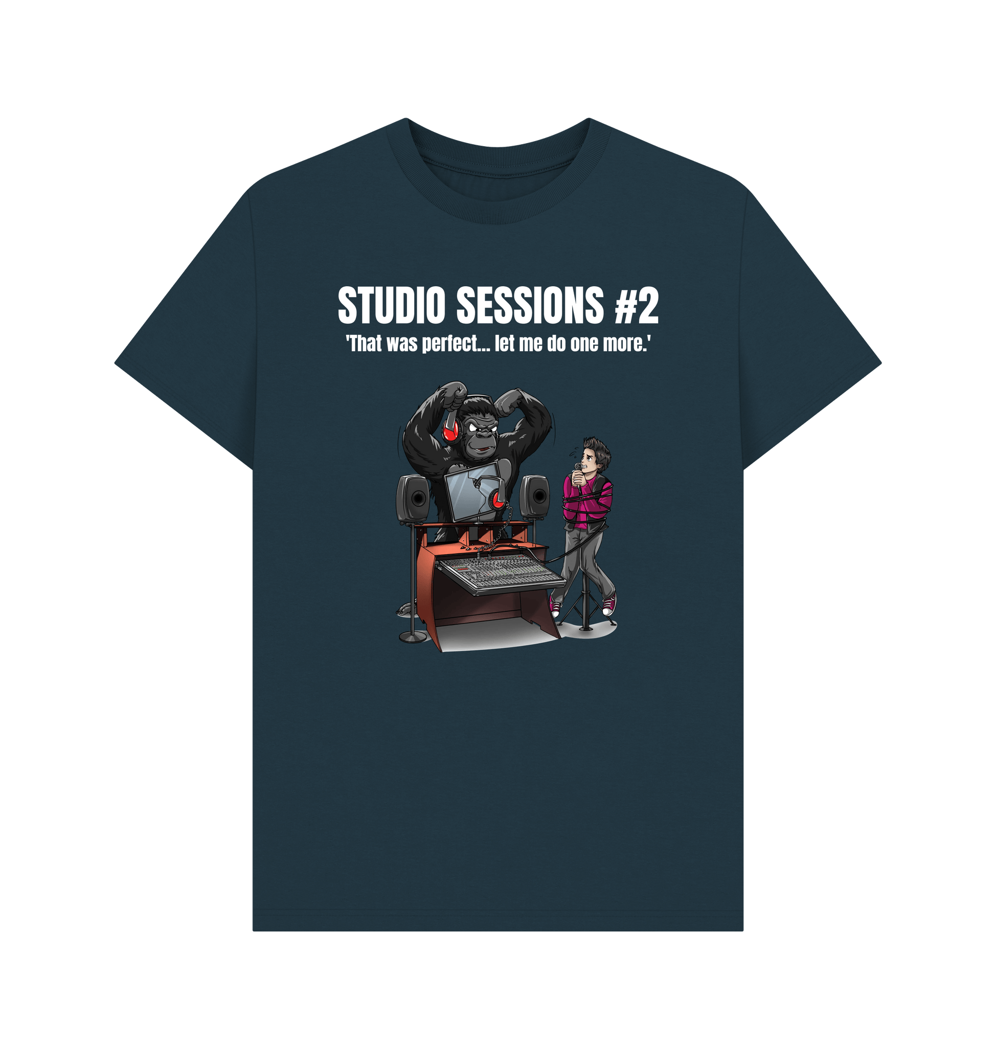 Denim Blue Printed T-shirt Front