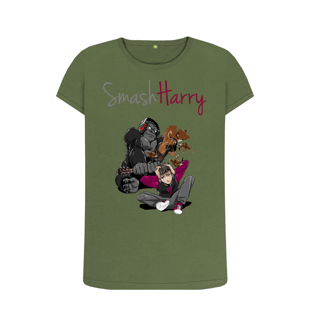 Khaki Printed T-shirt Front