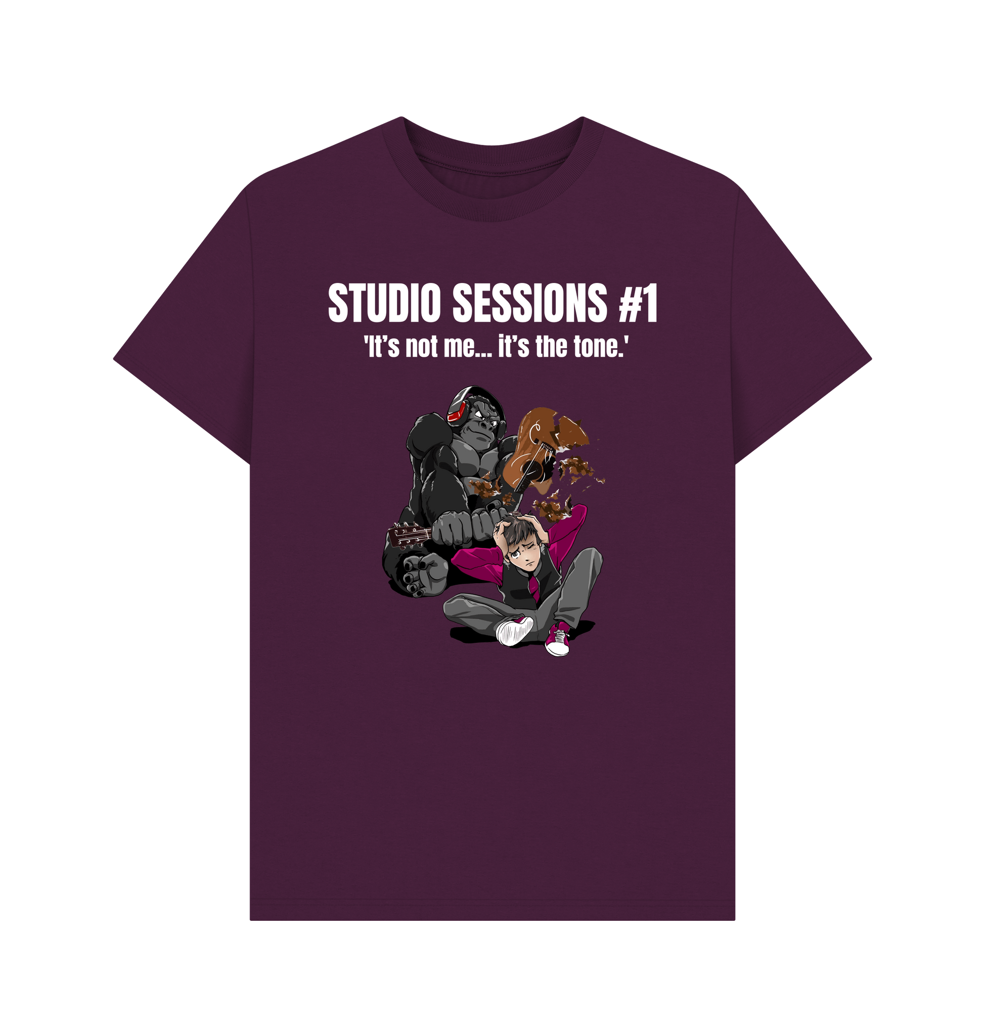 Purple Printed T-shirt Front