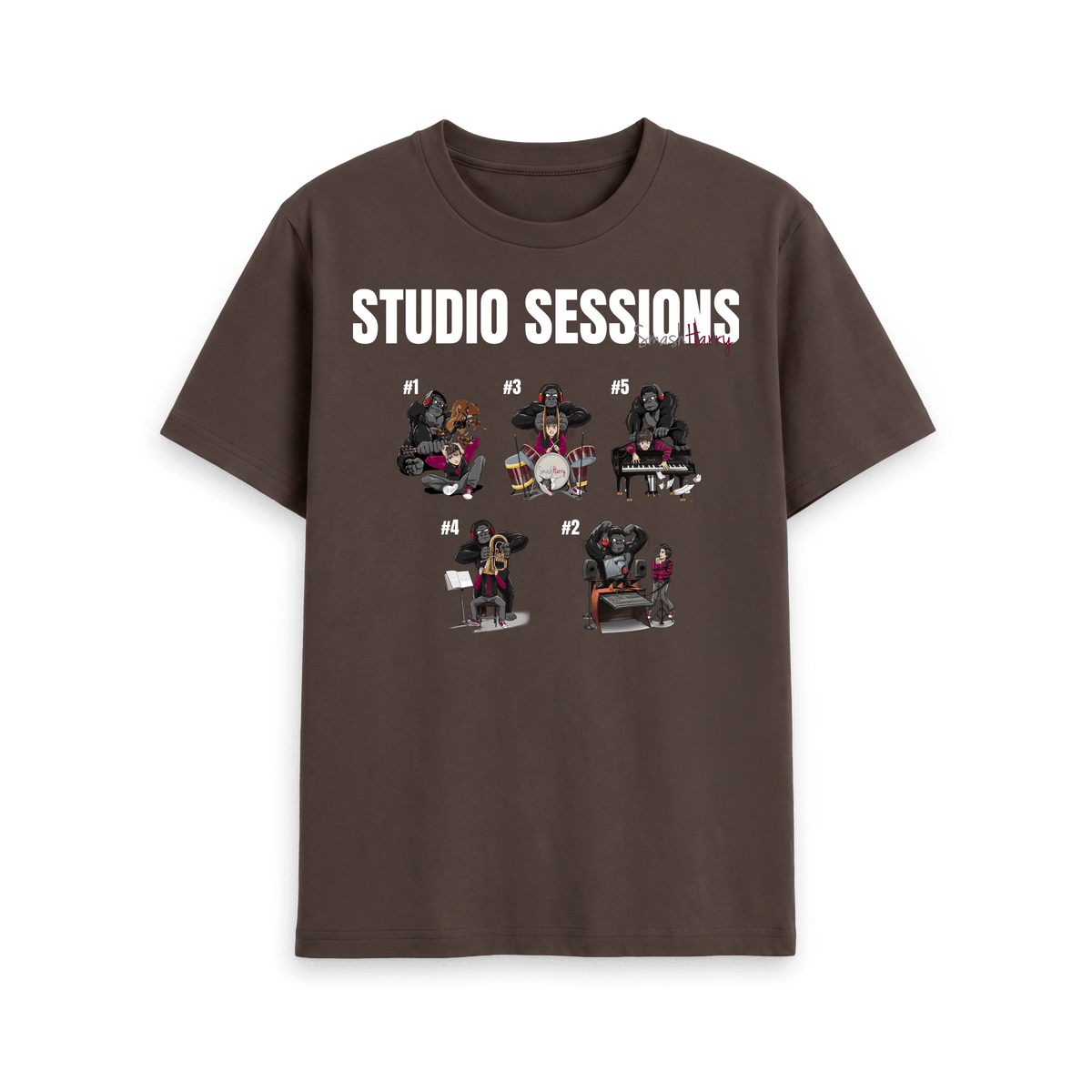 Chocolate Printed T-shirt Front