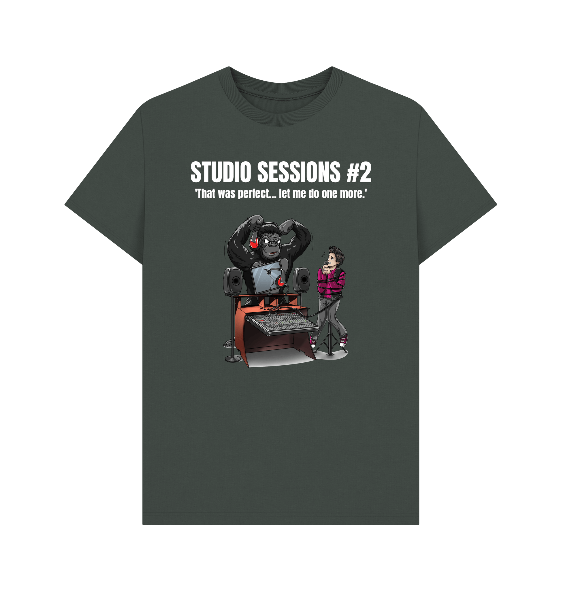 Dark Grey Printed T-shirt Front