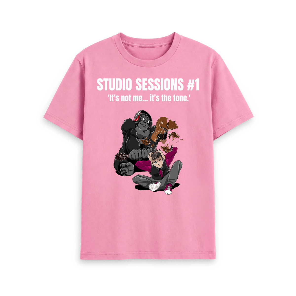 Rose Pink Printed T-shirt Front