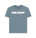 Stone Blue Printed T-shirt Front