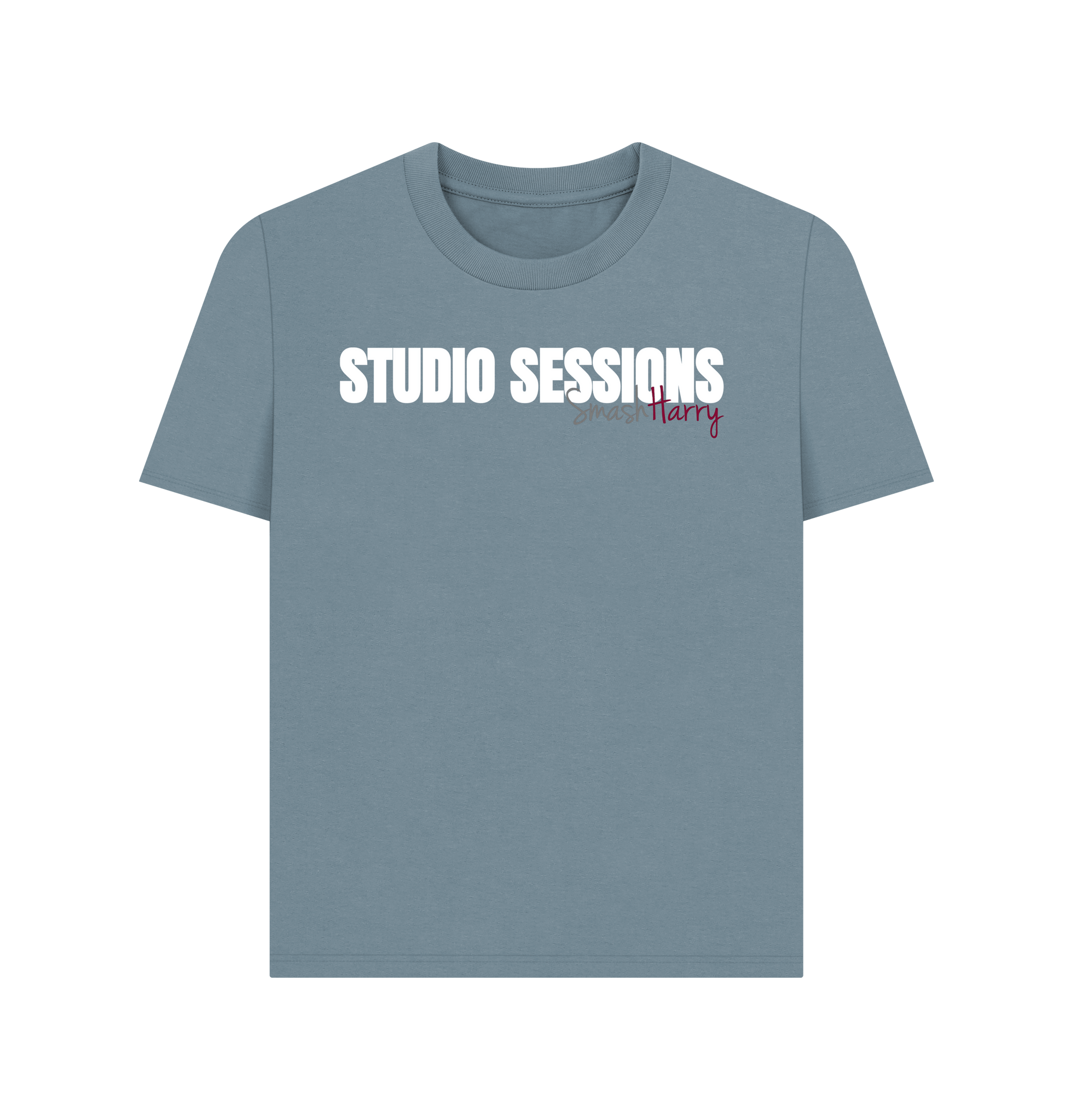 Stone Blue Printed T-shirt Front