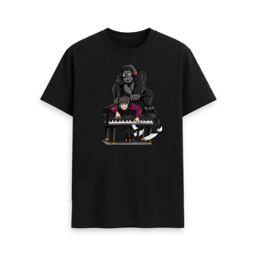 Black Printed T-shirt Front