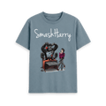 Stone Blue Printed T-shirt Front