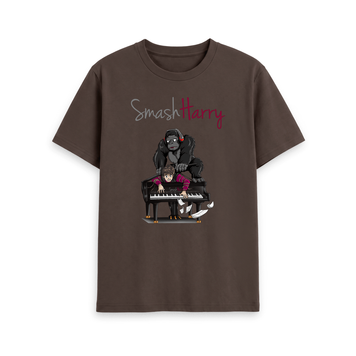 Chocolate Printed T-shirt Front