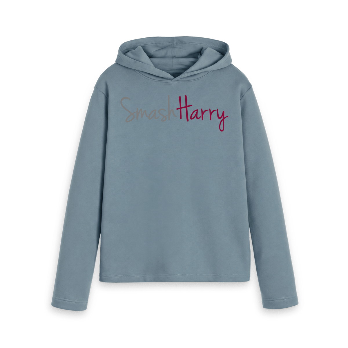 Stone Blue Printed Hoody Front