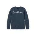 Navy Blue Printed Kids Jumper Front