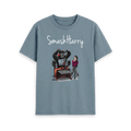 Stone Blue Printed T-shirt Front