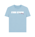 Milky Blue Printed T-shirt Front