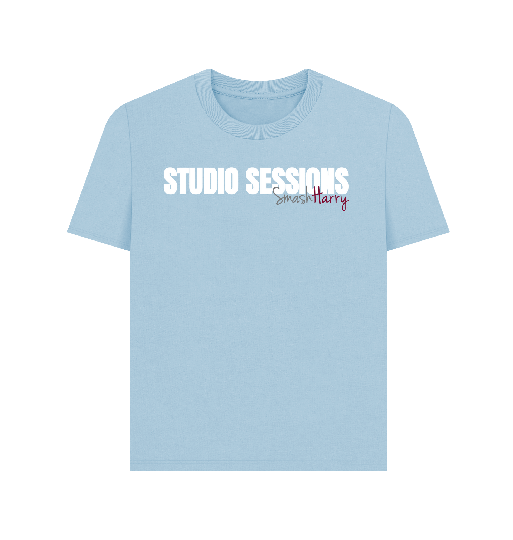 Milky Blue Printed T-shirt Front