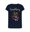 Navy Blue Printed T-shirt Front