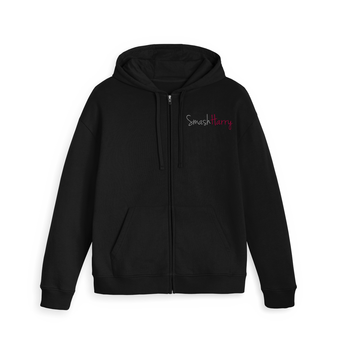 Black Zip hoody Front