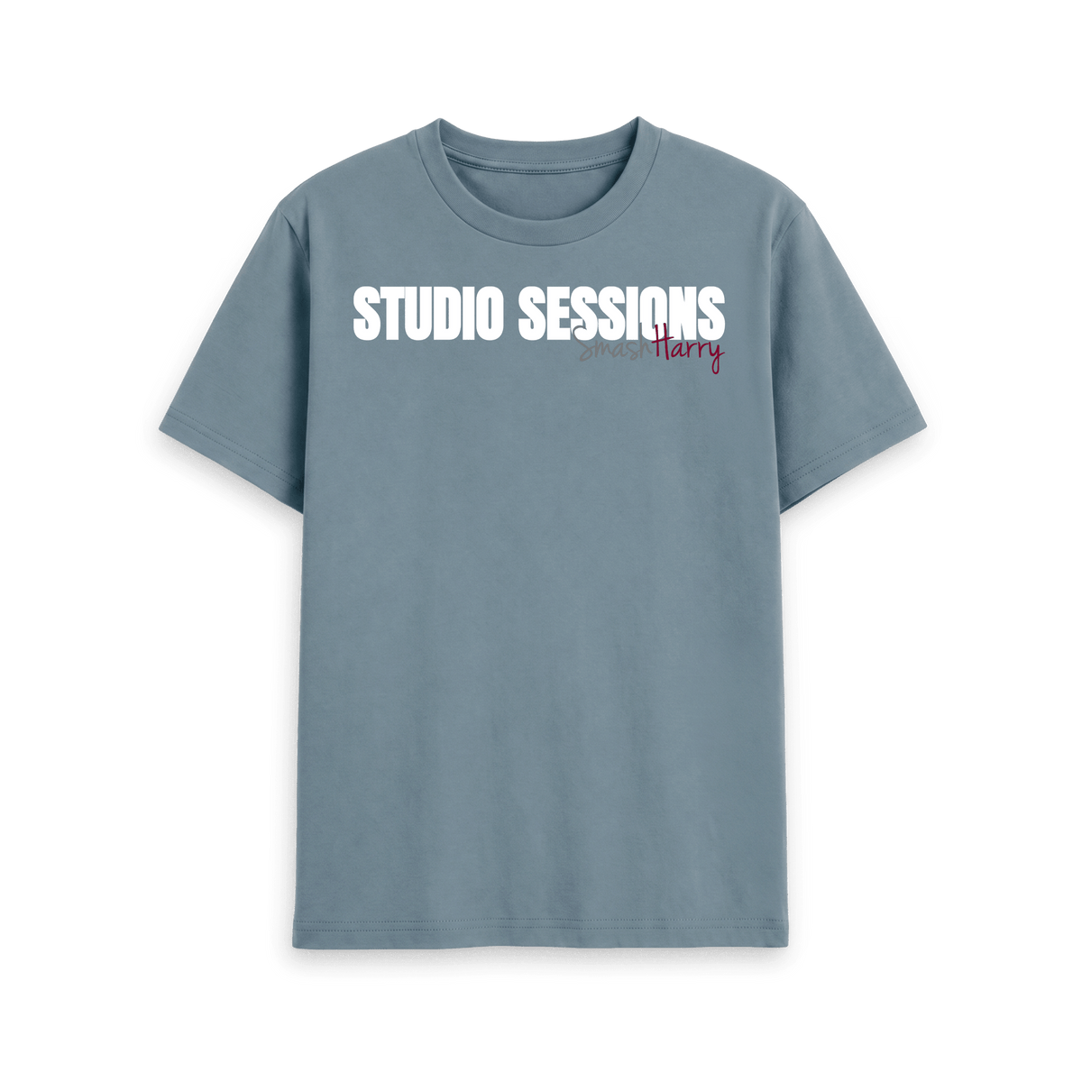 Stone Blue Printed T-shirt Front