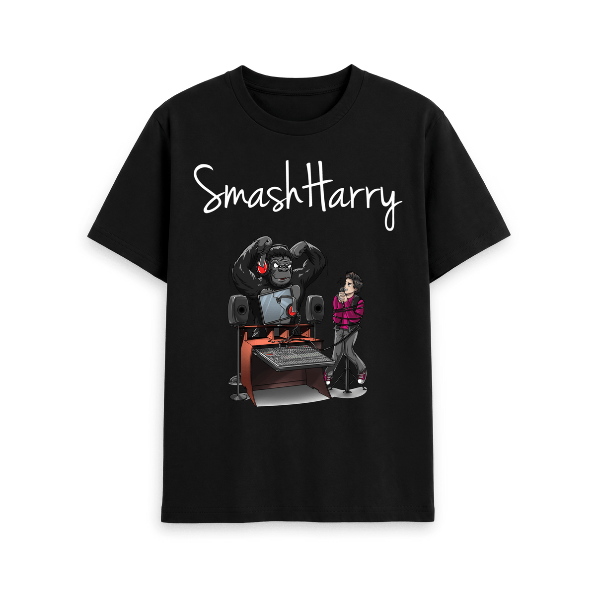 Black Printed T-shirt Front