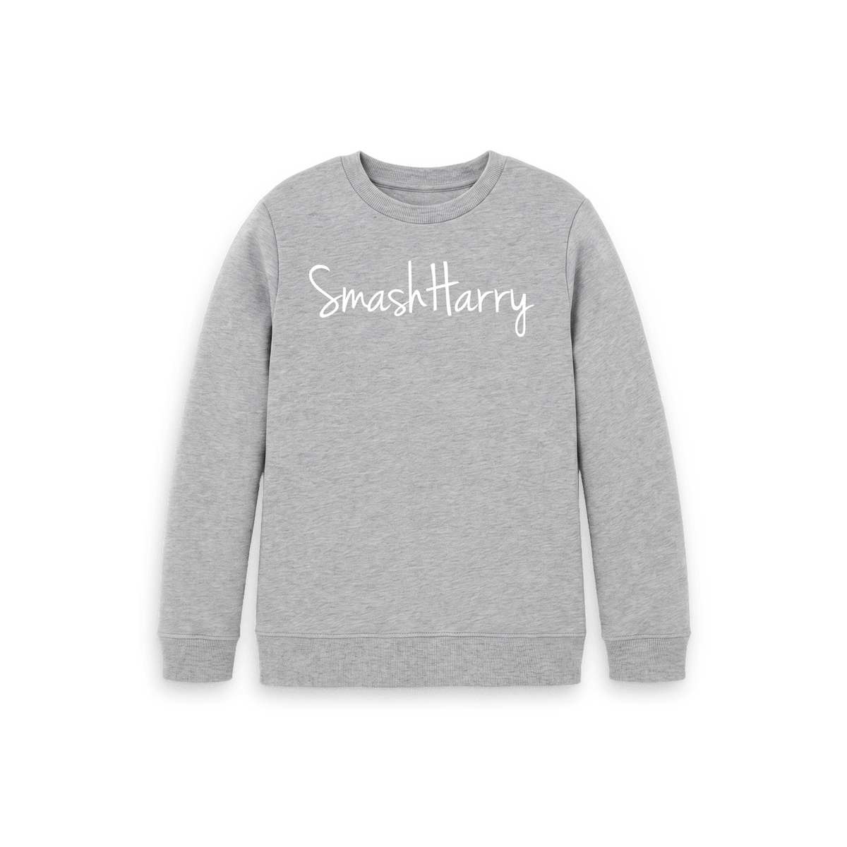 Athletic Grey Printed Kids Jumper Front