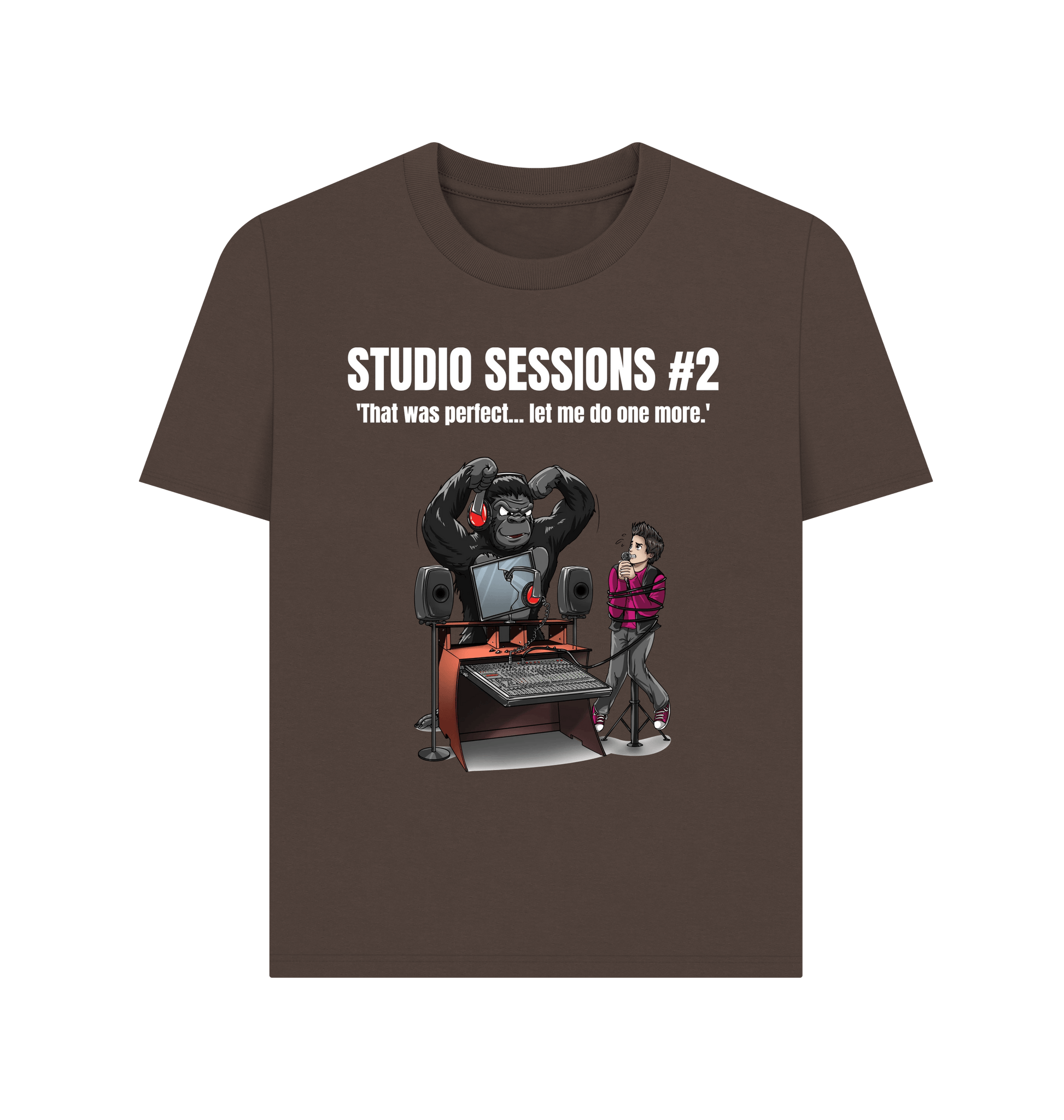 Chocolate Printed T-shirt Front