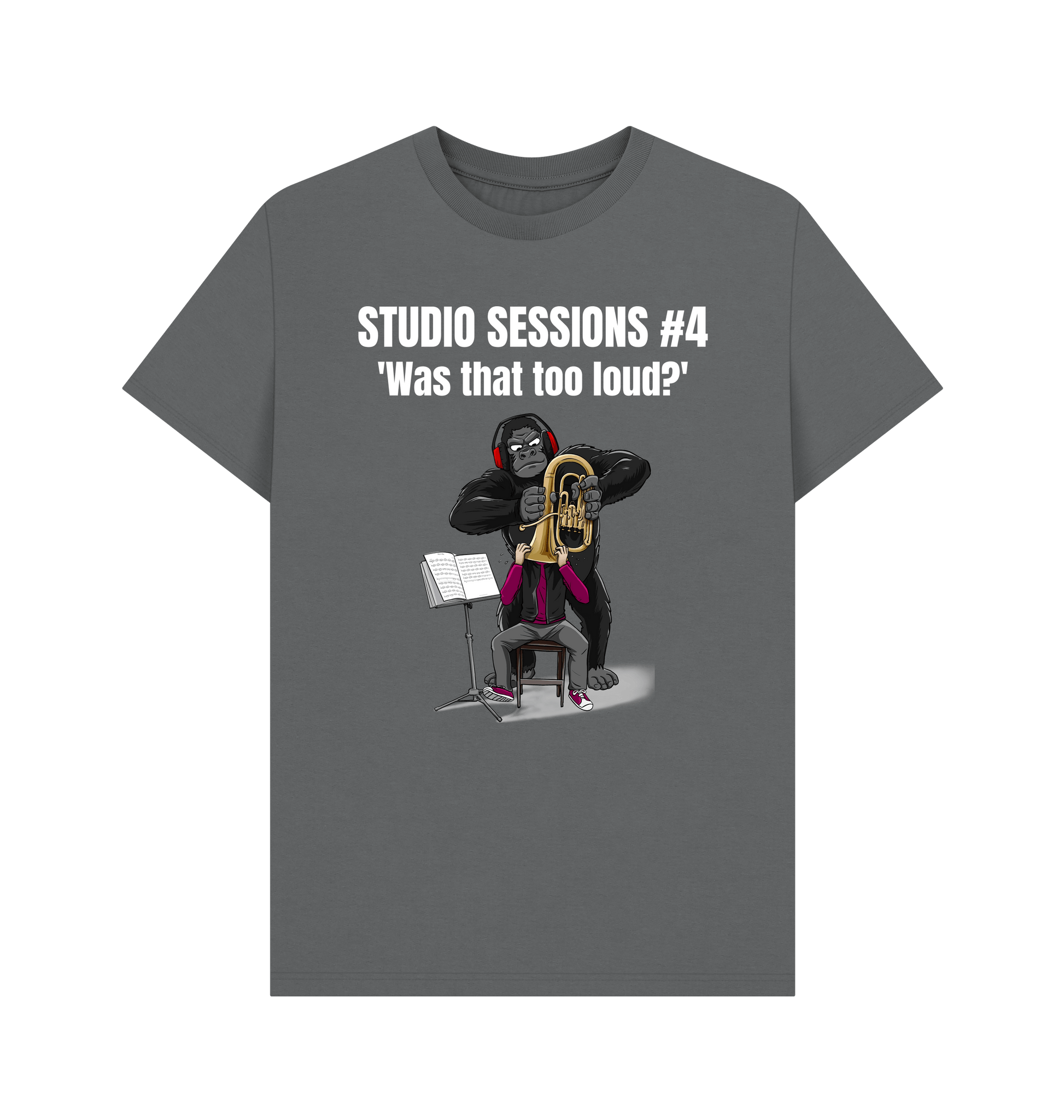 Slate Grey Printed T-shirt Front