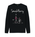 Black Printed Sweater Front