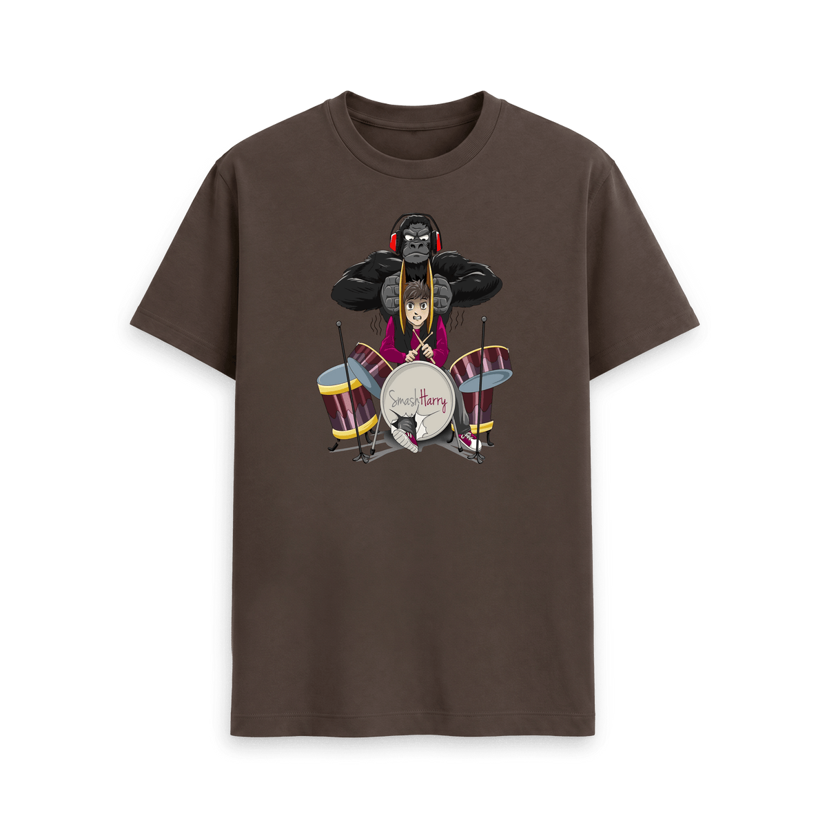 Chocolate Printed T-shirt Front