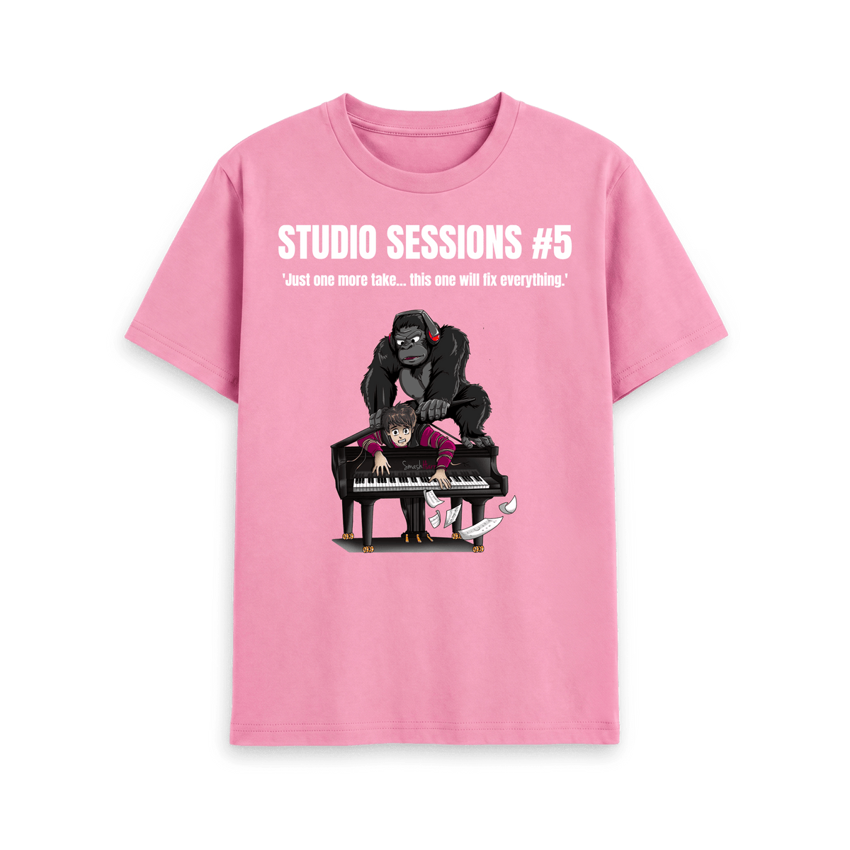 Rose Pink Printed T-shirt Front