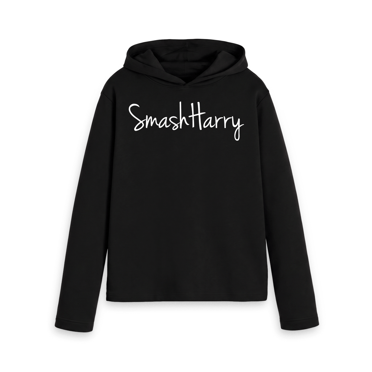 Black Printed Hoody Front