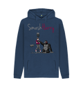 Navy Printed Hoody Front