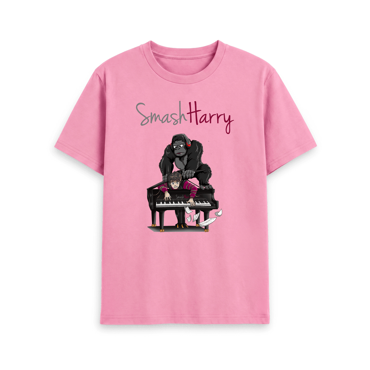 Rose Pink Printed T-shirt Front