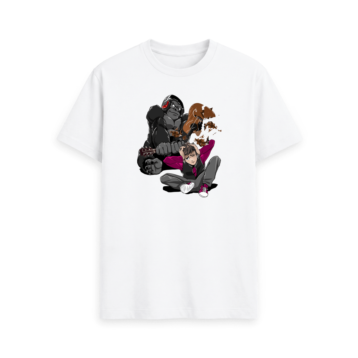 White Printed T-shirt Front