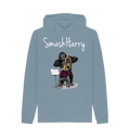 Stone Blue Printed Hoody Front
