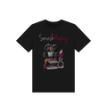Black Printed Kids T-Shirt Front