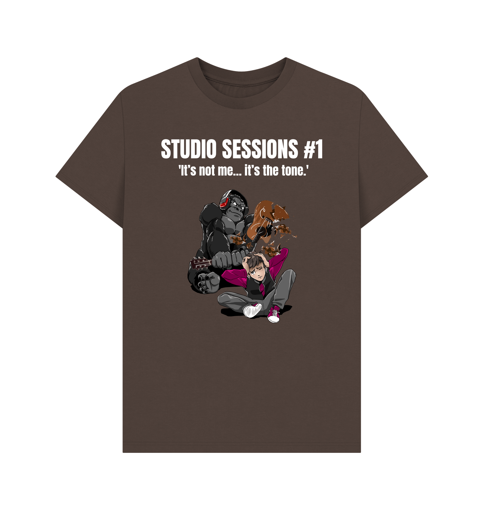 Chocolate Printed T-shirt Front