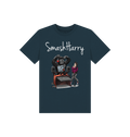 Denim Blue Printed Kids T-Shirt Front
