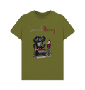 Moss Green Printed T-shirt Front