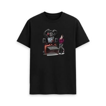 Black Printed T-shirt Front