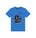 Bright Blue Printed Kids T-Shirt Front