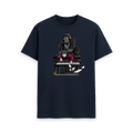 Navy Blue Printed T-shirt Front