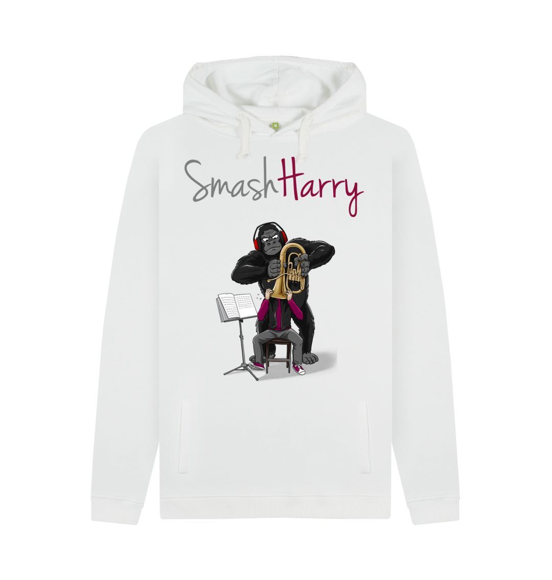 White SmashHarry Men's Organic Pullover Hoodie | Brass