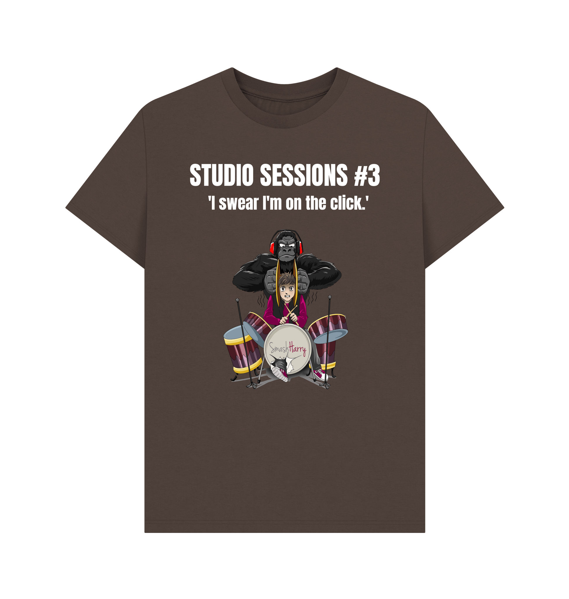Chocolate Printed T-shirt Front