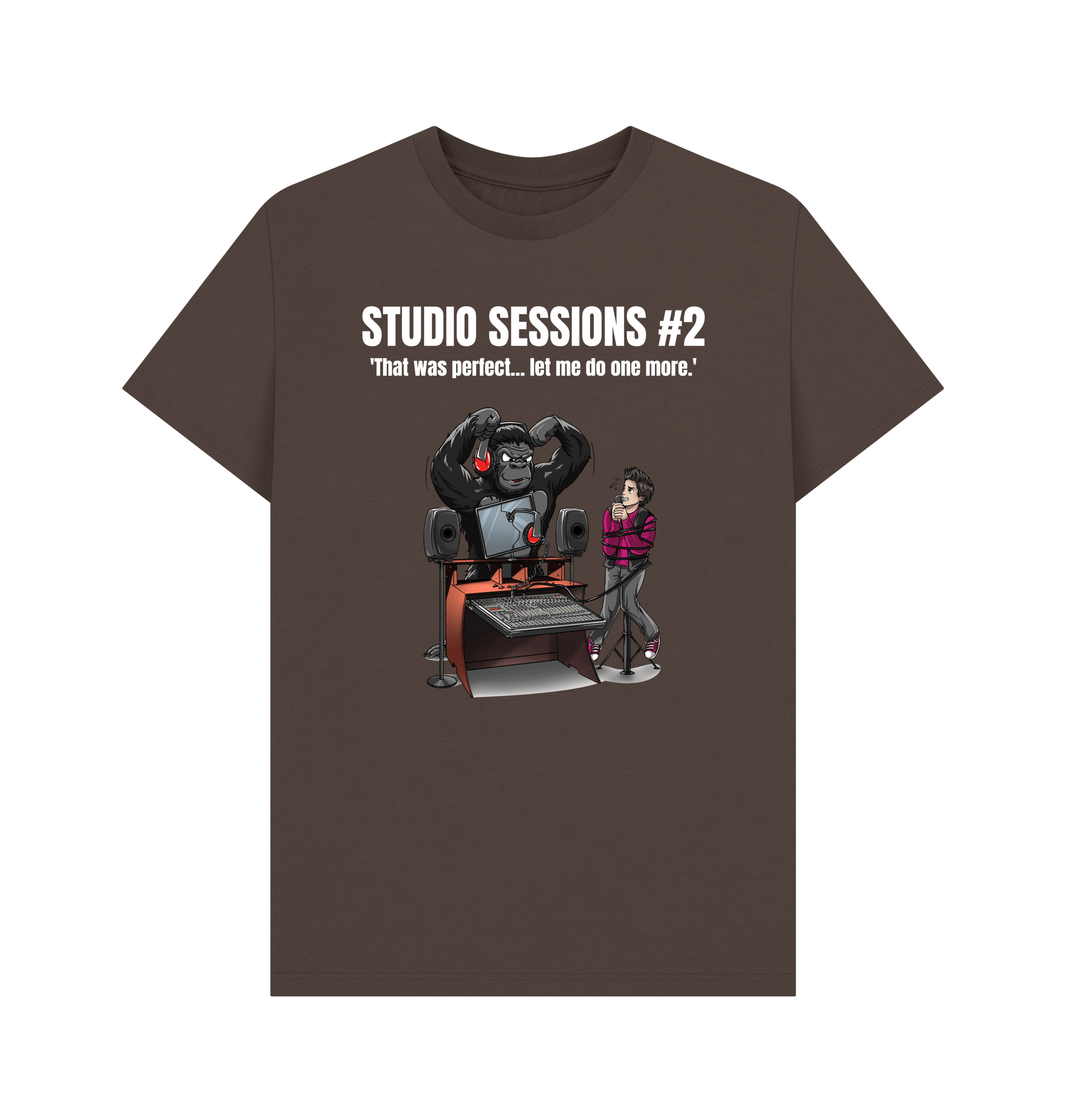 Chocolate Printed T-shirt Front