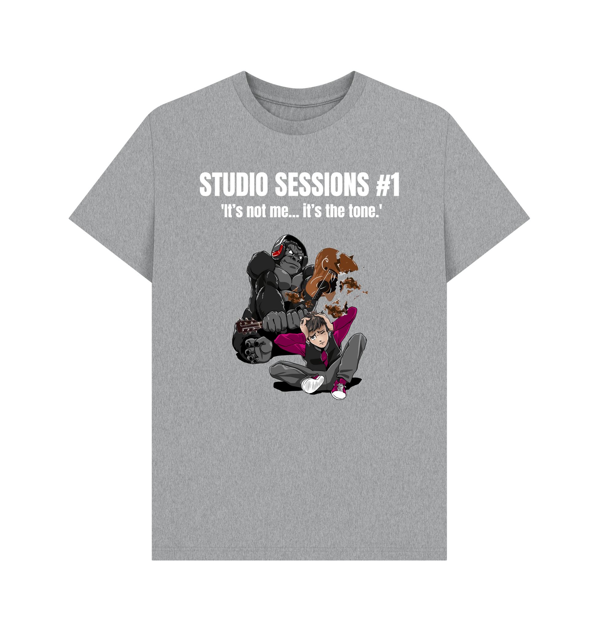 Athletic Grey Printed T-shirt Front