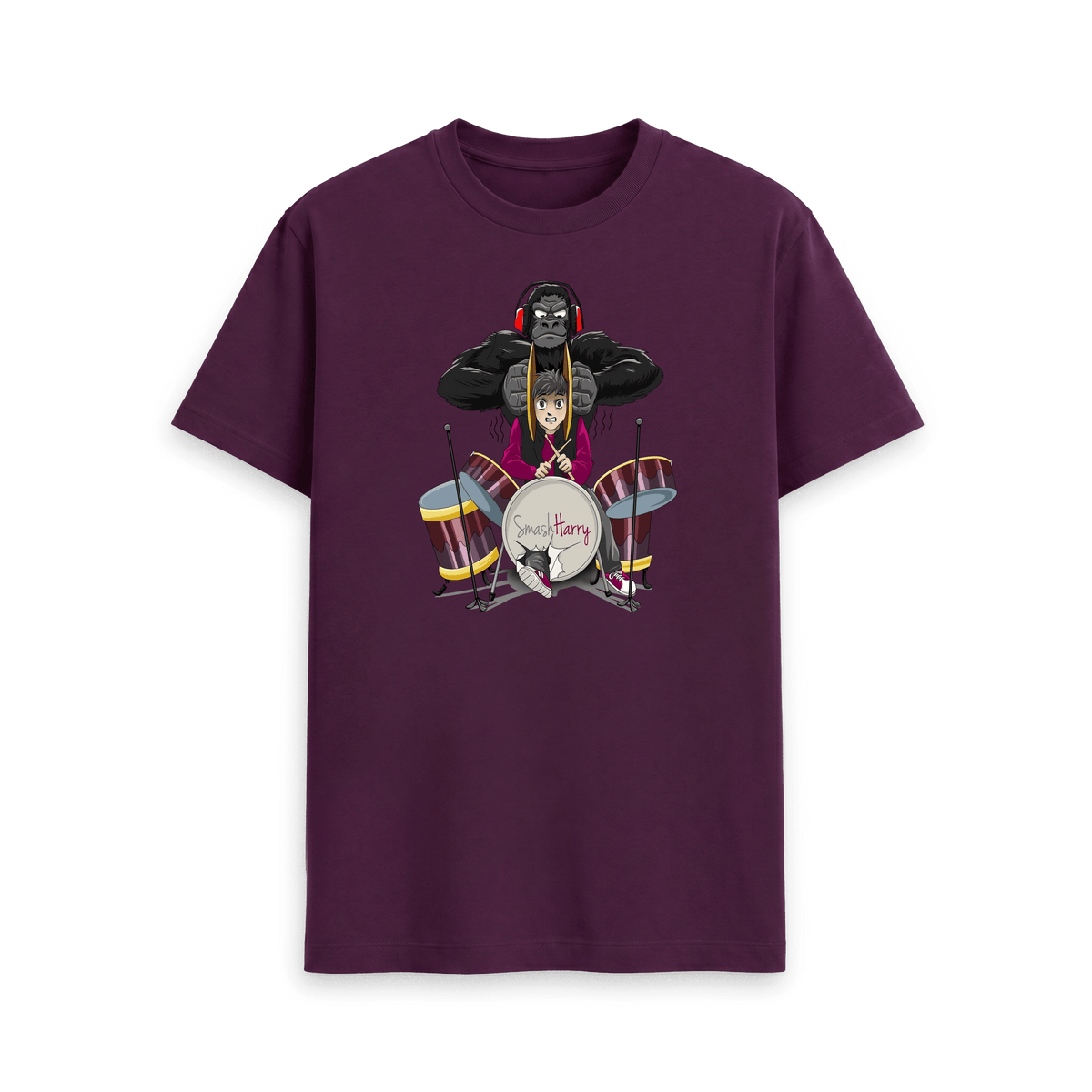 Purple Printed T-shirt Front