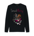 Black Printed Sweater Front